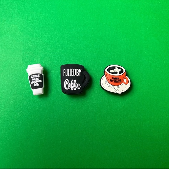 Coffee Lover Crocs Shoe Charms Set of 9 - jibbitz Charms - Picture 5 of 7